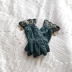 Moschino leather gloves